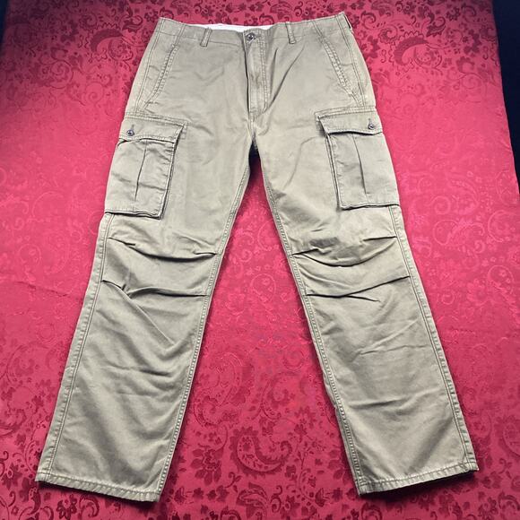 Levis Cargo Pants Mens‎ Sz 36x32(30") Green Straight Leg Casual Workwear Hiking - Picture 1 of 8